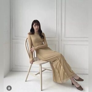 ZARA WOMENS TULLE DRESS BEIGE CREAM SZ S NEW